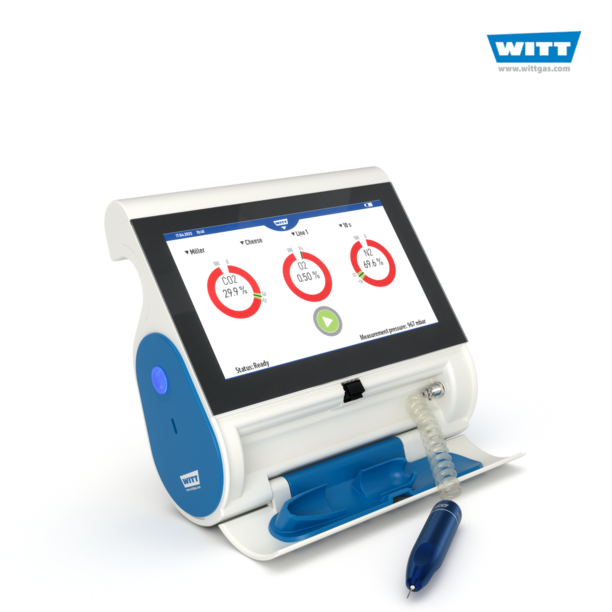 Witt Gas Analyser OXYPAD: ergonomic needle pen and practical casing
