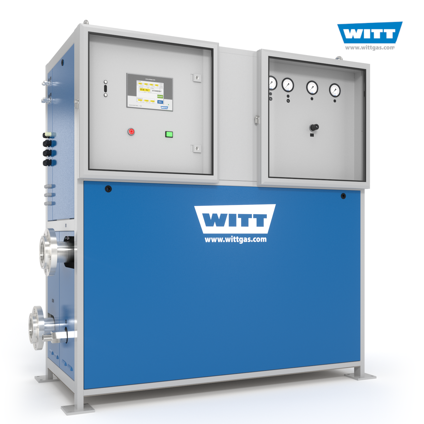 Electronic gas mixer for high flow rates